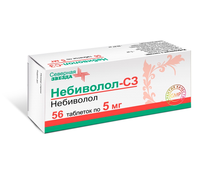 Небиволол таблетки 5мг №56 - КремКосметика