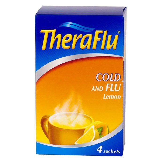 Терафлю от гриппа и простуды порошок лимон №4